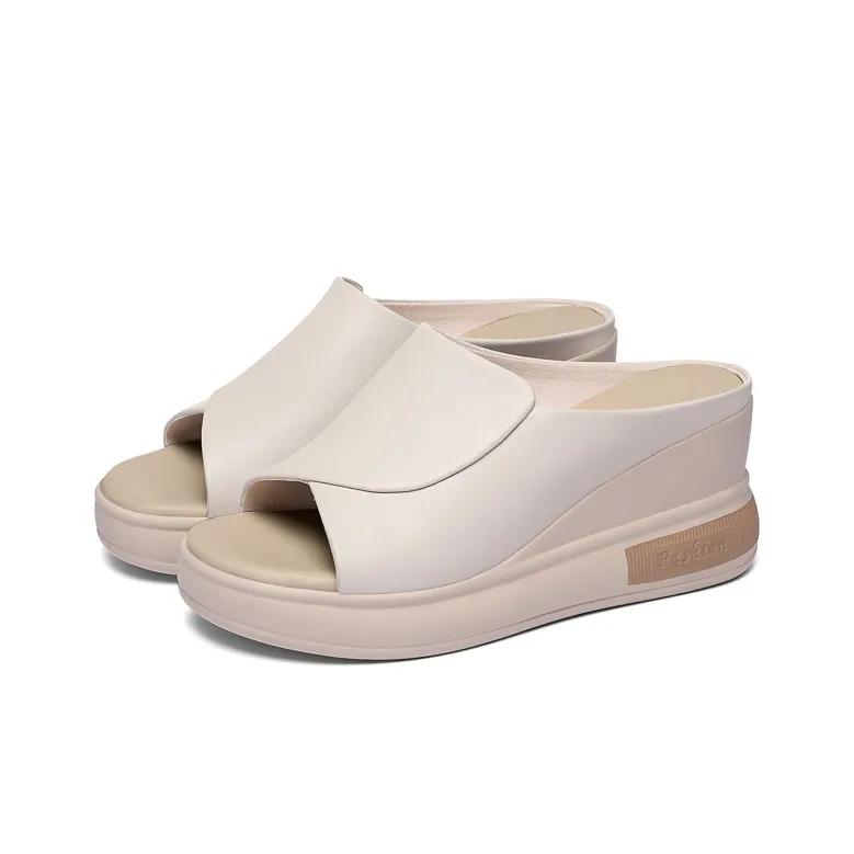 Golden Silk Rabbit PU Polyurethane Slide Slippers Women's-11