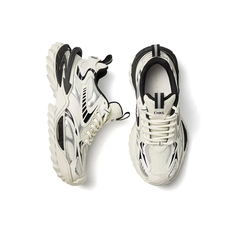 CHERYKALLY Coverage Support Low Top Chunky Sneakers Women's White-4