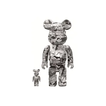 BE@RBRICK Astro Boy Manga Comic Pattern Black/White
