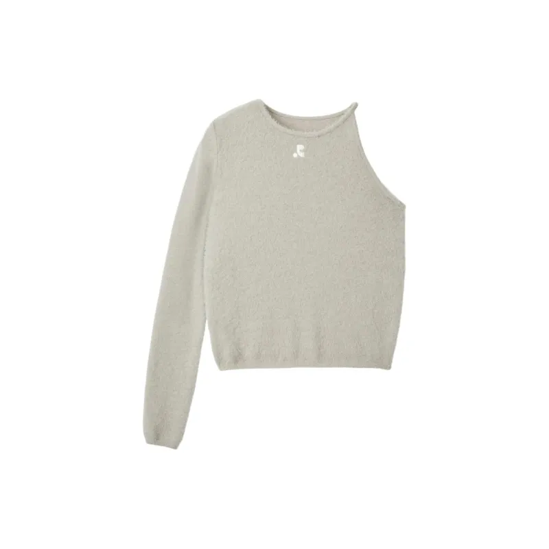 Rest&Recreation UNBALANCE LAYERED KNIT TOP Casual Suit Women's Gray/Gray-2