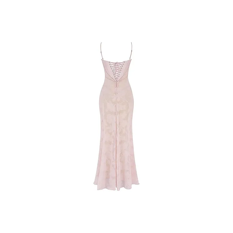 HOUSE OF CB SEREN Slip Dress Women's PINK/Pink-1