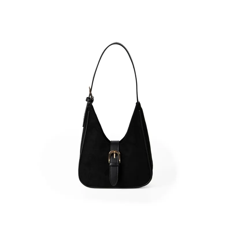 H YXIANG Suede With PU Handbag, Shoulder Bag Women's-3