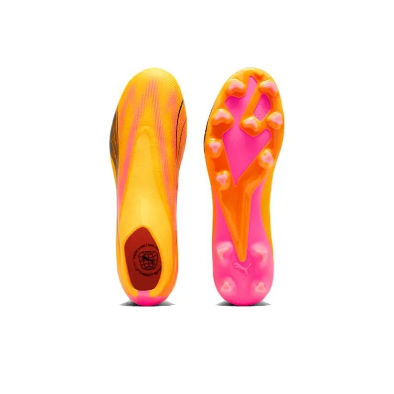 PUMA Ultra Match AG Short Rubber Studs FG Long Rubber Studs Anti Slip Wear Resistant Soccer Shoes Men's Orange-4