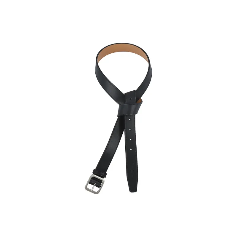 TUCANO Bovine Split Transfer Leather Leather Belts Women's Black 2.8cm-4