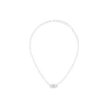 GUCCI Sterling Silver Trademark Necklace