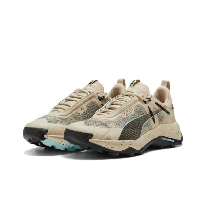 PUMA Explore NITRO GORE TEX Cushioning, Wear Resistant Low Top Hiking Shoes Women's Gray Green-2
