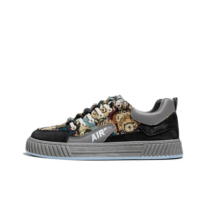 Swinsger Non slip Lightweight Low Top Canvas Shoes Men's-0