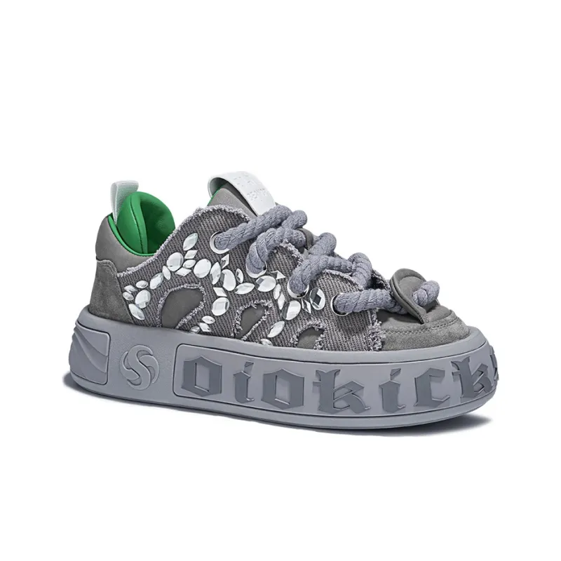 SALAXI Abrasion Resistant Balance Height Increasing Low Top Skateboard Shoes Unisex-3