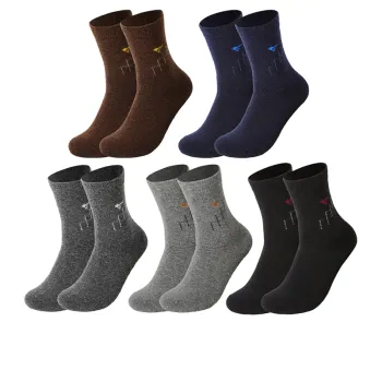 SEPTWOLVES Mid Calf Socks Men's 5 Pack Gift Box Set