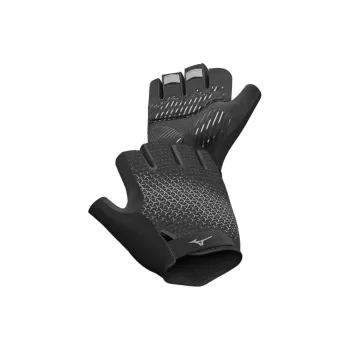 Mizuno Apparatus Fitness Weightlifting Belts / Gym Gloves Slip Resistant Black Polyester Female And Male