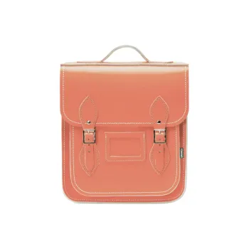 Zatchels Leather Backpack Small Size Unisex Coral