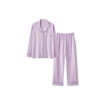 MIIOW Pajama Set Women's Purple Print