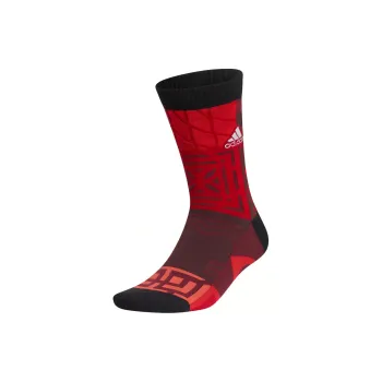 Adidas Mid Calf Socks Unisex 1 Pack Black Red