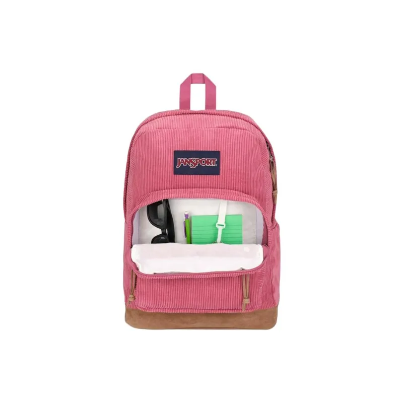 JanSport Corduroy Backpack Unisex Pink-5