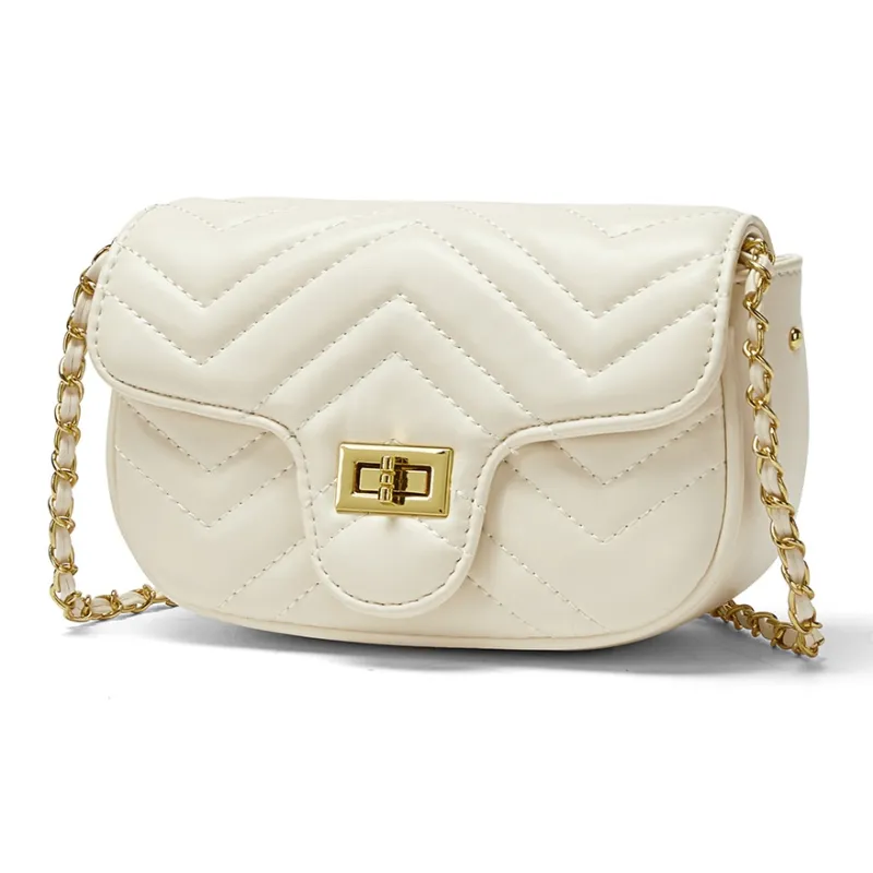 CORALDAISY Synthetic Leather Shoulder Bag Women's Mocha/Crescent White-7