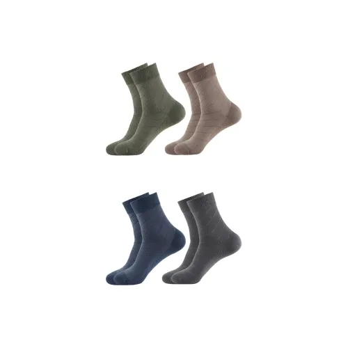 GANGSHA Mid Calf Socks Men's 4 Pack