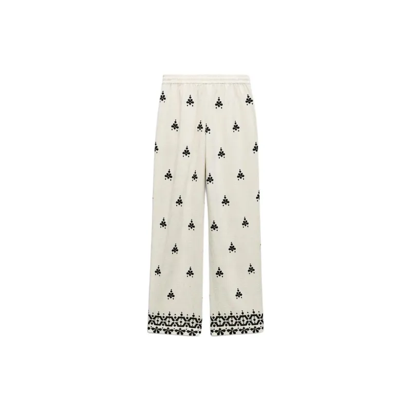 ZARA Casual Pants Women's Yellow-1
