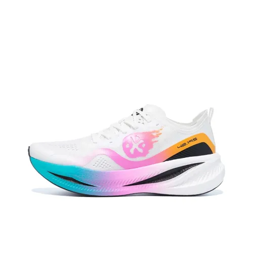 BMAI Carbon FLY Running Shoes Women's Mid-Top White/Blue/Pink