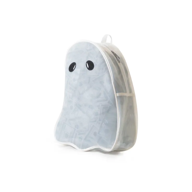Fun And Cool Transparent TPU Backpack Medium Size Unisex Orange Red/Neon Green-13