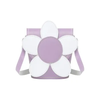 Zatchels Leather Crossbody Bag Shoulder Bag Women's Light Purple