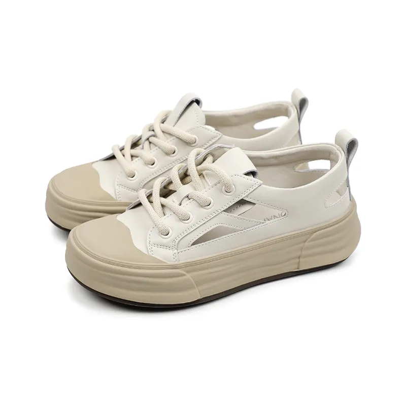 QIAONAI Slip-Resistant Low-Top Skateboard Shoes Women's-3