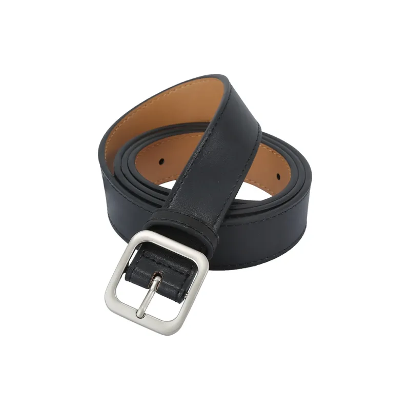 TUCANO Bovine Split Transfer Leather Leather Belts Women's Black 2.8cm-1