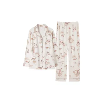 MIIOW Pajama Set Women's Ecru Trees
