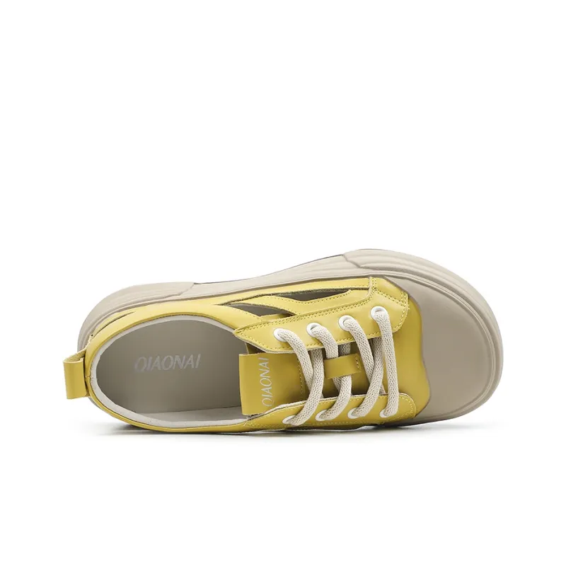 QIAONAI Slip-Resistant Low-Top Skateboard Shoes Women's-6