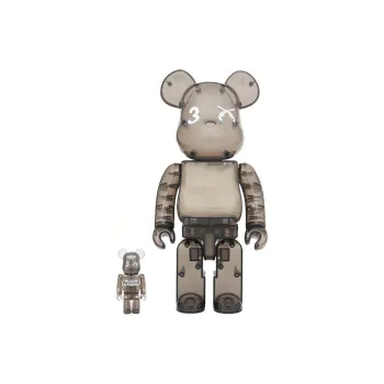 BE@RBRICK 3. Paradis X Roarguns Clear Black