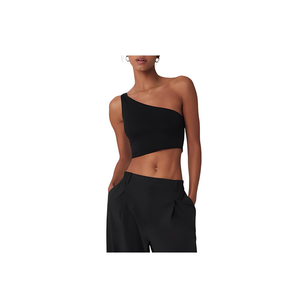 One shoulder yoga top online