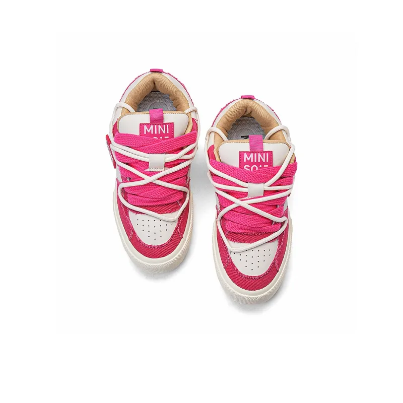 MINISO Low Top Skateboard Shoes Unisex Cherry Blossom Pink-3