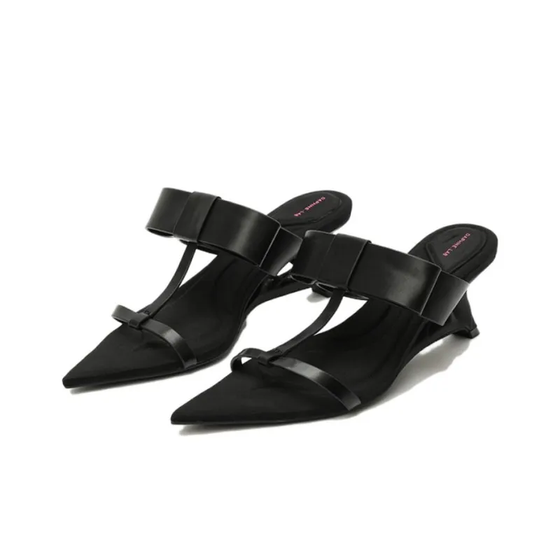 DAPHNE LAB Sugar-free Series Slide Slippers Women's Black-1