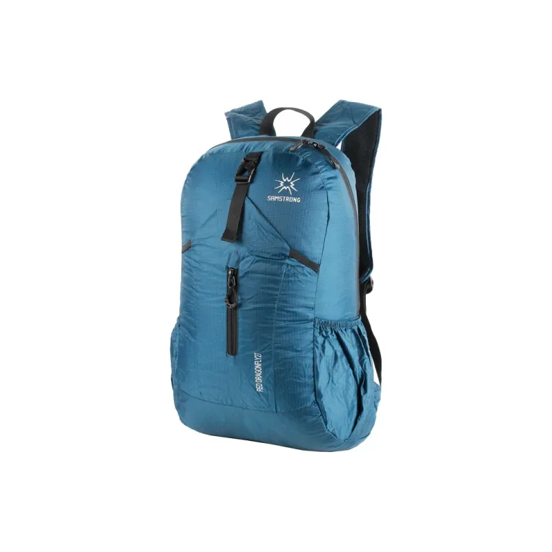 SAMSTRONG Polyester Backpack Unisex Gray/Black/Dark Blue-6