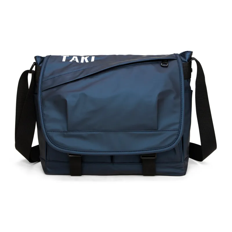 TAKI Synthetic Leather Buckles Crossbody Bag, Shoulder Bag Unisex Black/Gray/Blue/Green-8
