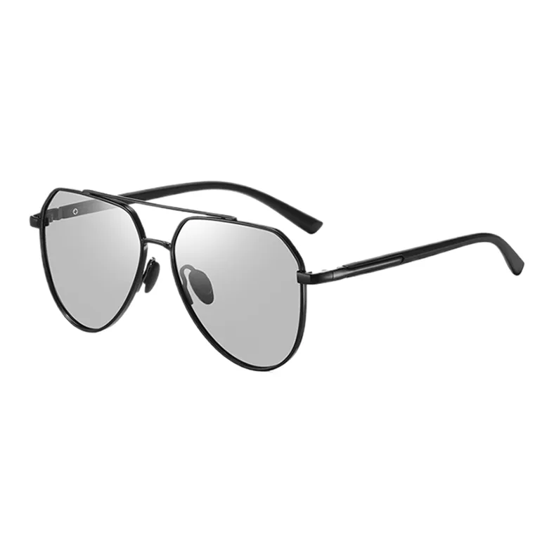 Thunder Pailong Alloy Aviator Sunglasses Unisex Black/Gray/Gunmetal-2