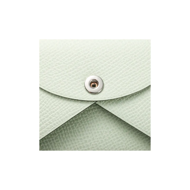 HERMES Calvi Cow Leather Card Holder Women's 0S Vert Fizz Bubble Green-9