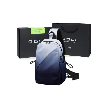GOLF Fabric Cell Phone Crossbody Bag Shoulder Bag Sling Bag Medium Size Men's Ink Blue/Light Blue