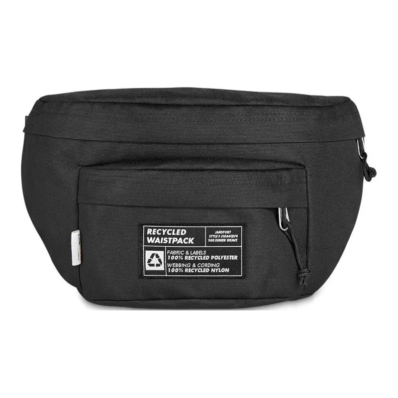 JanSport Recycled Nylon Fanny Pack Unisex Black-0
