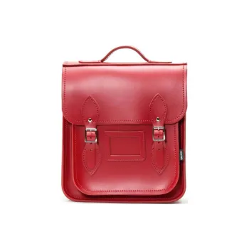 Zatchels Leather Backpack Unisex Red