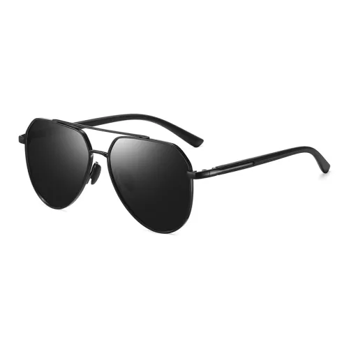 Thunder Pailong Alloy Aviator Sunglasses Unisex Black/Gray/Gunmetal