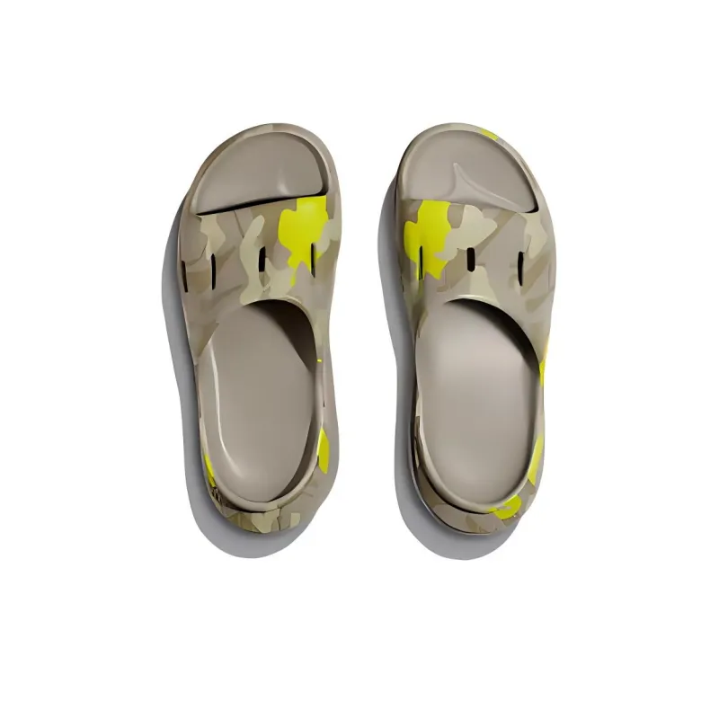 HOKA ONE ONE Cut-Out Slip-Resistant Odor-Resistant Slide Slippers Unisex Cyan-2
