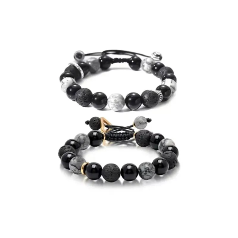 Zhongzhao Jewelry Obsidian Jade Bracelets Unisex-3