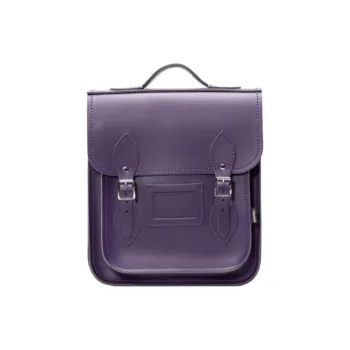 Zatchels Leather Backpack Small Size Unisex Purple