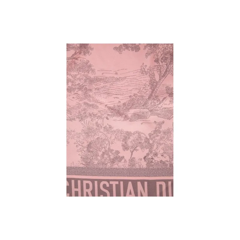 DIOR Cotton Knit Scarves Unisex Pink-1
