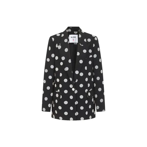 N ONE Business Suits Women's Black/White Polka Dot