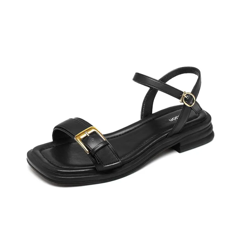 AGSDON Strap Sandals 3cm Women's Silver-13