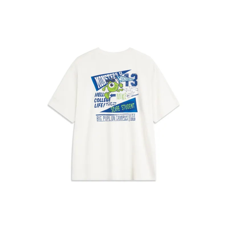 LiNing x DISHINIGUAISHOUDAXUELIANMING Disney T Shirt Unisex Ivory-1