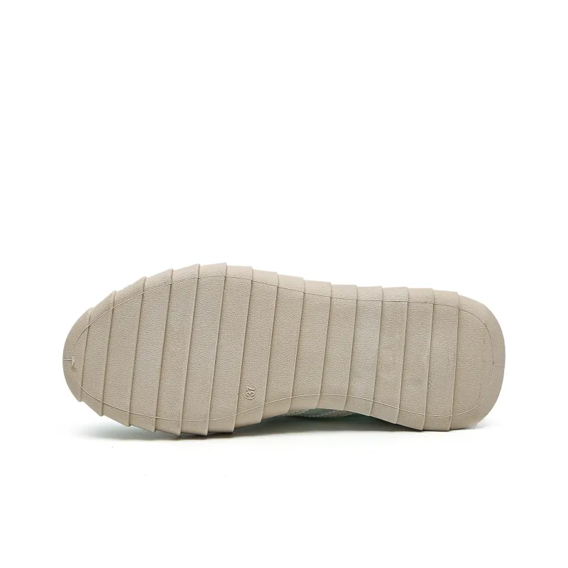 TUOPIN Casual Shoes Women's Low Top Silver/Beige/Pink/Green-27