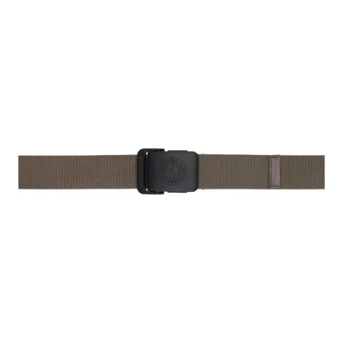 STONE ISLAND Solid Color Design Automatic Buckle Leather Belts Men's Brown 4cm