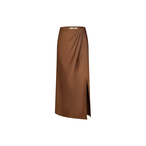 N ONE Casual Long Skirts Women's Nut Brown